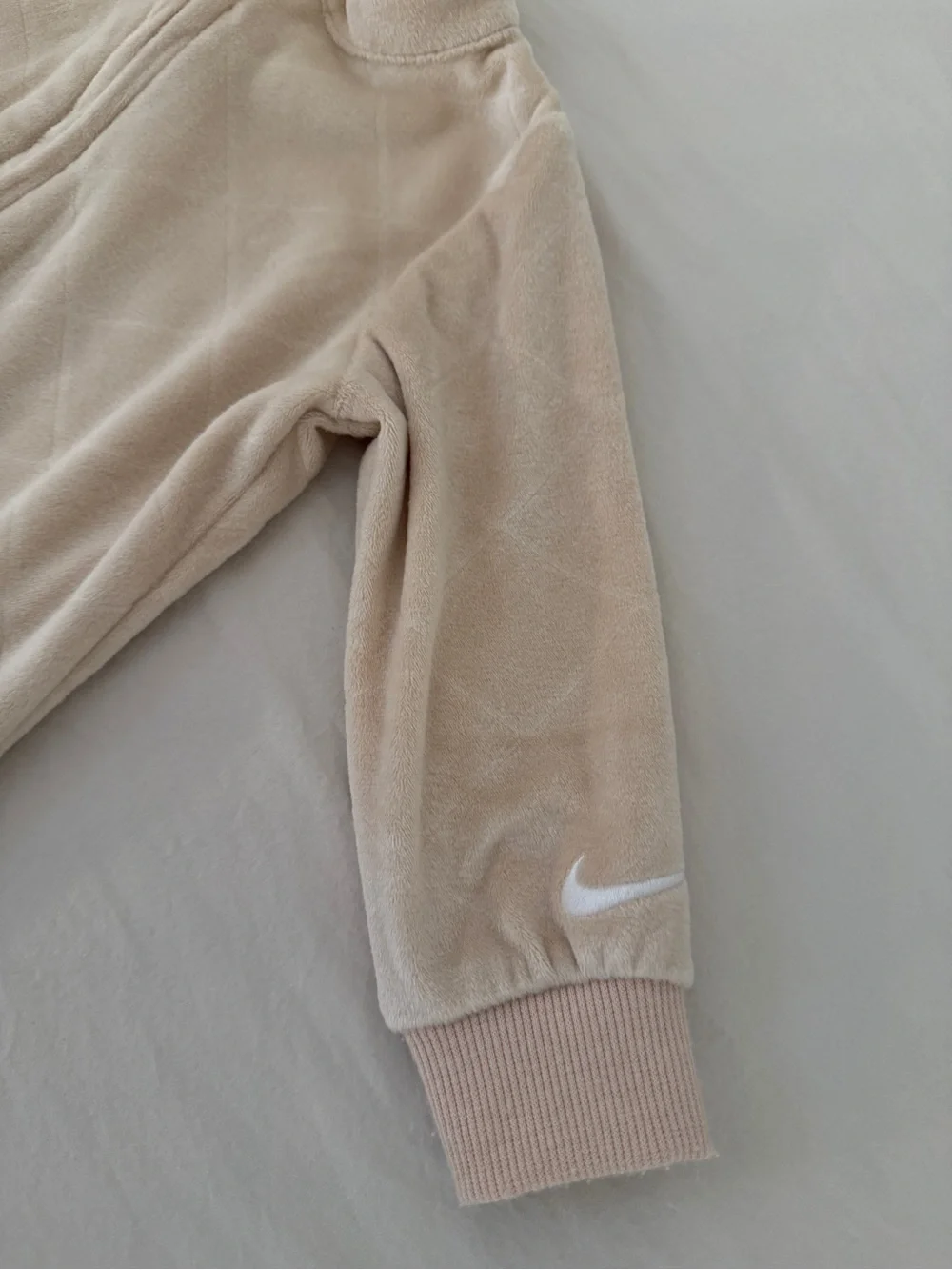 Nike Beige Infant Cozy Aop Monogram Coverall